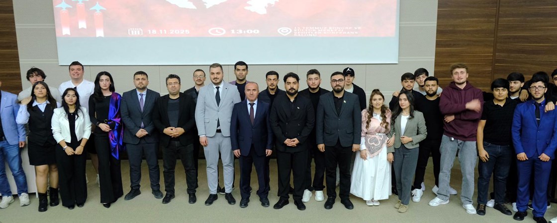 “KARABAĞ ZAFERİNİN 5. YILINDA” KONFERANSI ÜNİVERSİTEMİZDE YOĞUN İLGİYLE GERÇEKLEŞTİRİLDİ